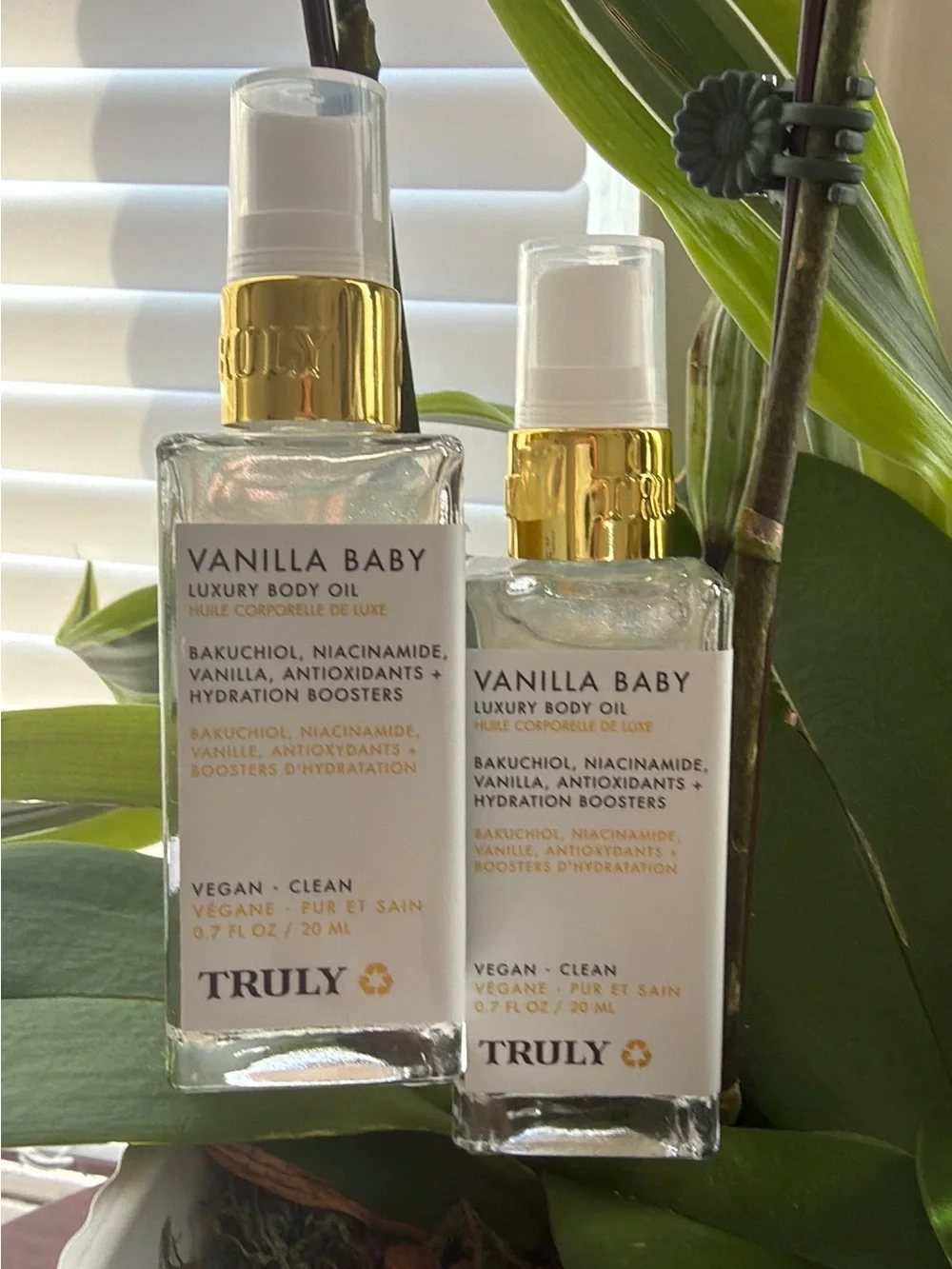 TRULY Vanilla Baby Luxury Body Oil — White & Gold Accents